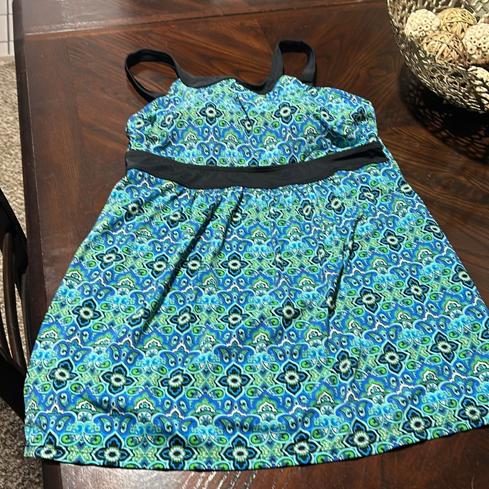 FIT 4 U Dresskini Swimsuit 16 blue paisley